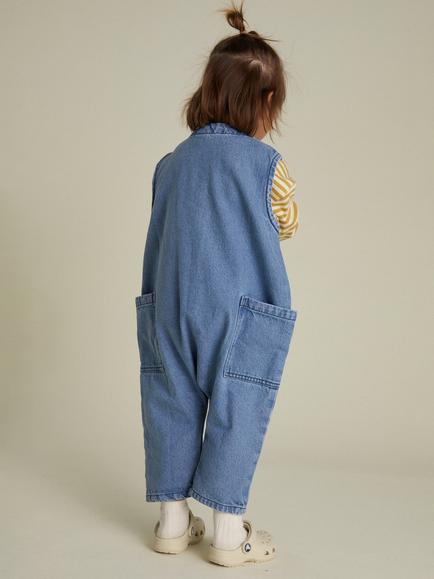 Claude & Co Baby Wren Denim Overalls, Blue - view 2, Blue