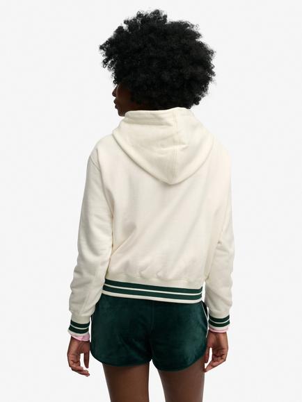 Superdry Country Club Varsity Hoodie - view 2, Cream