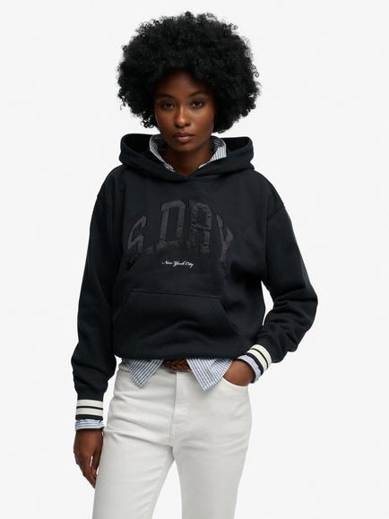 Superdry Country Club Varsity Hoodie, Eclipse Navy