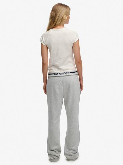 Superdry Athletic Essentials Logo Low Rise Flare Joggers - view 2, Glacier Grey Marl