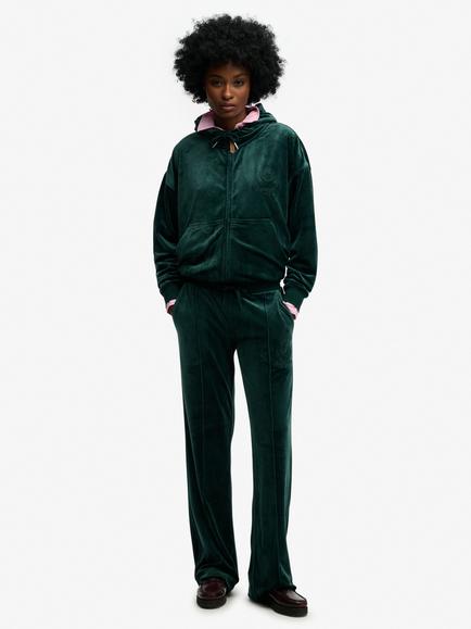 Superdry Country Club Velour Joggers, Dark Pine Green, Dark Pine Green