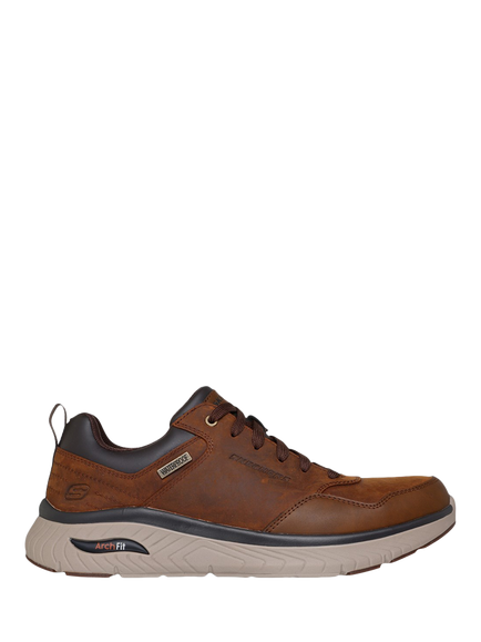 Skechers Waterproof Relaxed Fit Arch Fit Crosser Ronaldo Trainers, Dark Brown, Dark Brown