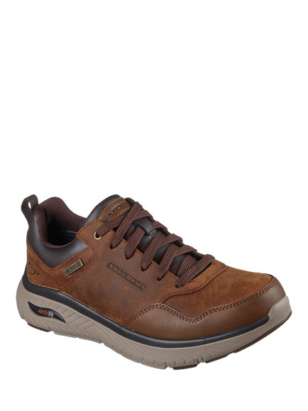 Skechers Waterproof Relaxed Fit Arch Fit Crosser Ronaldo Trainers, Dark Brown - view 2, Dark Brown