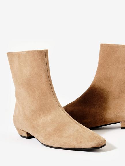 Mint Velvet Ellis Suede Ankle Boots, Natural - view 2, Natural