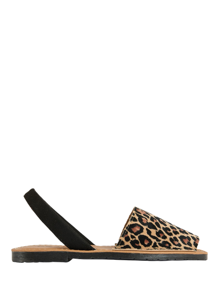 V.GAN Vegan Rambu Leopard Print Menorcan Sandals, Multi, Multi