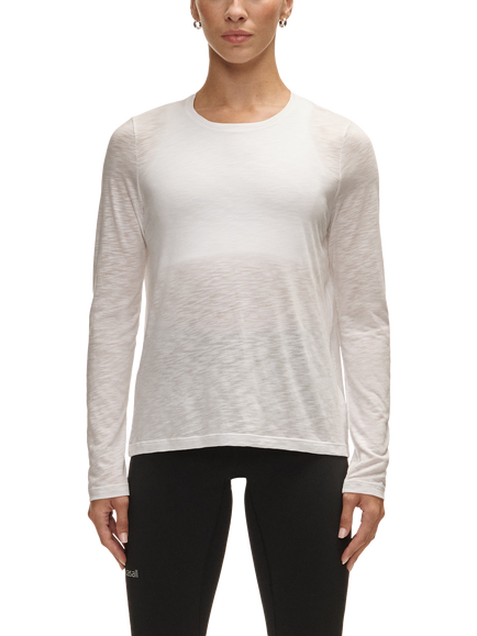 Casall Soft Texture Long Sleeve Top, White, White