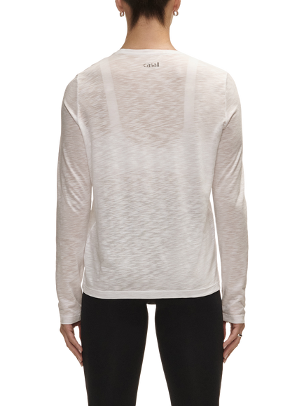 Casall Soft Texture Long Sleeve Top, White - view 2, White