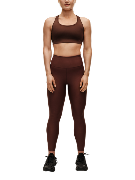 Casall Graphic High Waist Leggings, Dark Brown, Dark Brown