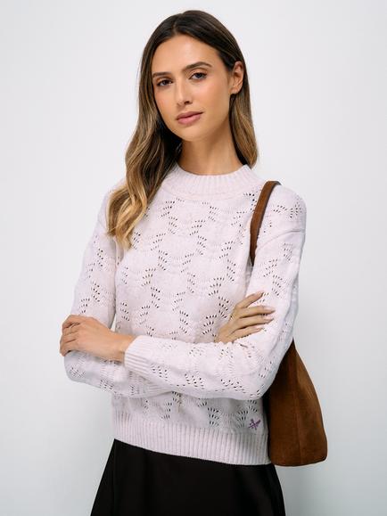 Crew Clothing Painted Nepp Yarn Jumper, Pink, Pink