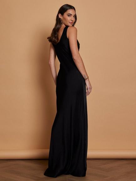 Maids to Measure Pandy Cowl Neck Bridesmaid Dress - view 2, Black