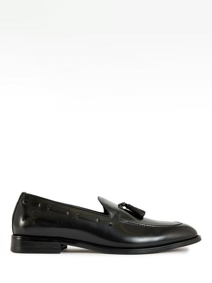 Simon Carter Azrou Leather Tassel Loafers, Black, Black
