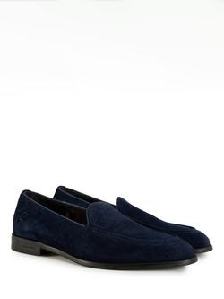 Simon Carter Fes Suede Loafers, Navy - view 2, Navy
