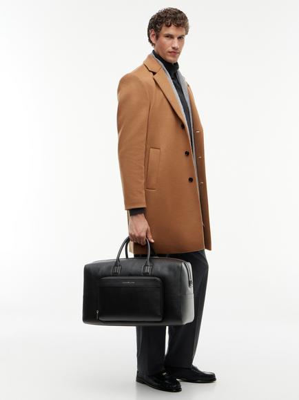 Tommy Hilfiger Metal Logo Pebble Grain Duffel Bag, Black - view 2, Black