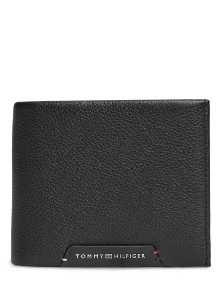 Tommy Hilfiger Leather Bifold Card & Coin Wallet, Black, Black