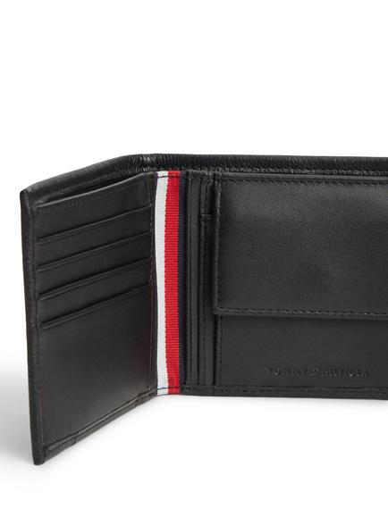 Tommy Hilfiger Leather Bifold Card & Coin Wallet, Black - view 2, Black