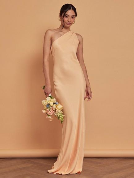 Maids to Measure Cressida Tie Neck Bridesmaid Dress, Peach