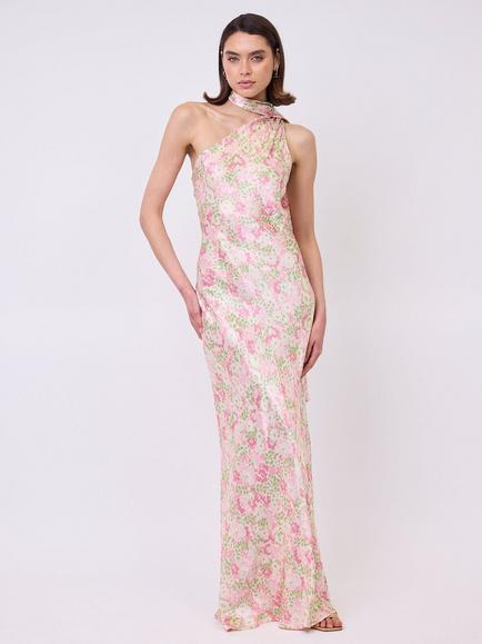 Maids to Measure Cressida Floral Maxi Dress, Pink Floral, Pink Floral