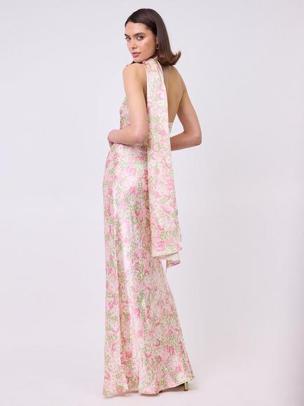 Maids to Measure Cressida Floral Maxi Dress, Pink Floral - view 2, Pink Floral