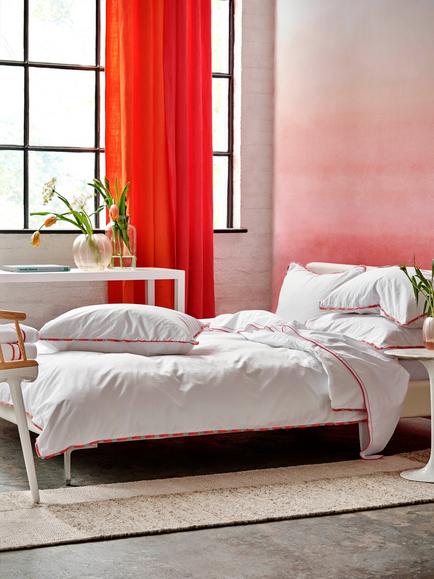 Designers Guild Burlington Fringe 400 Thread Count Bedding - view 2, Pink Multi