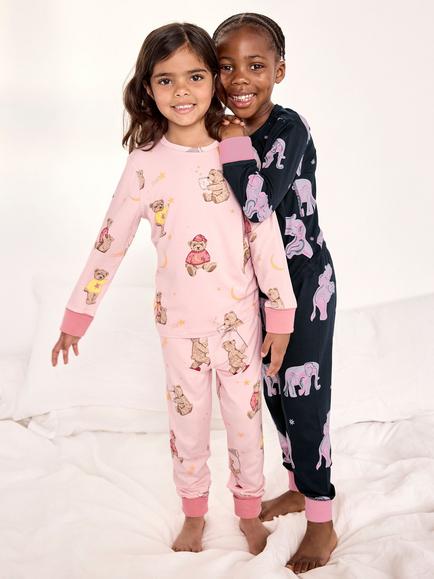 Chelsea Peers Kids' Long Sleeve Pyjama Set, Pack of 2, Multi, Multi