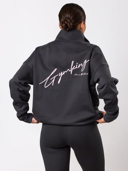 Gym King Quarter Zip Fleece Sweatshirt, Dark Pewter - view 2, Dark Pewter