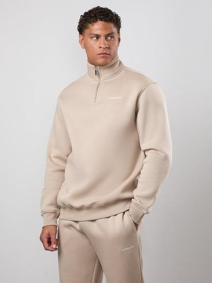 Gym King Quarter Zip Fleece Sweatshirt, Stoneware, Stoneware