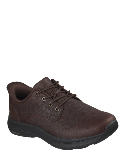 Skechers Slip-ins Relaxed Fit Pollard Colt Oxford Shoes, Dark Red - view 2, Dark Red