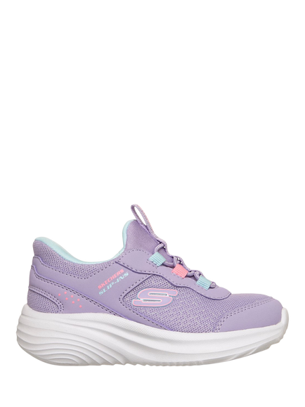 Skechers Kids' Bounder Pro Step One Mesh Trainers, Purple