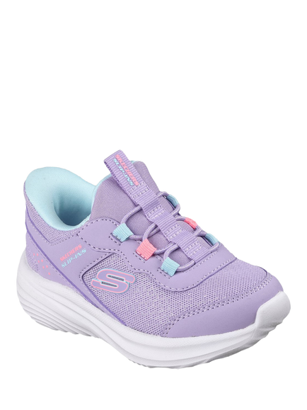 Skechers Kids' Bounder Pro Step One Mesh Trainers - view 2, Purple