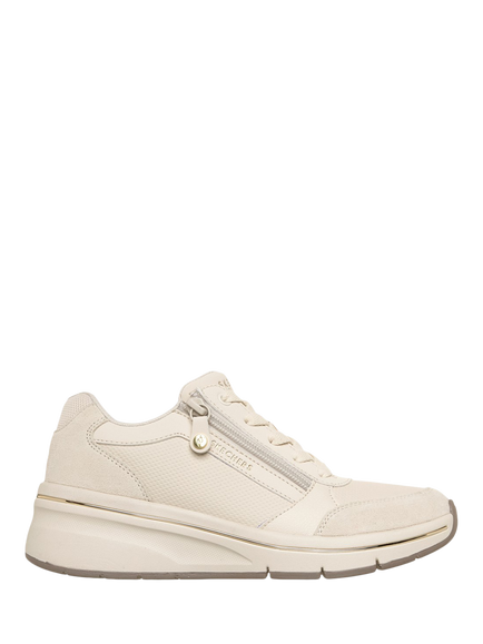 Skechers Street Billion Flex Luxe Up Trainers, Natural Cream