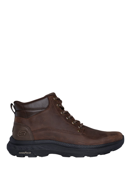 Skechers Hands Free Slip-ins Relaxed Fit Pollard Waylon Ankle Boots, Cocoa, Cocoa