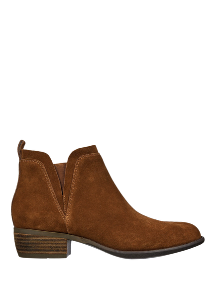 Skechers Texas Rodeo Night Suede Ankle Boots, Brown Mid