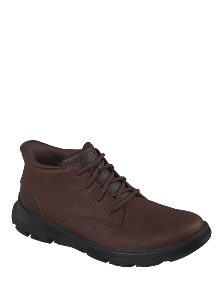 Skechers Relaxed Fit Slip-ins Garza Ridley Chukka Boots, Red Brown - view 2, Red Brown