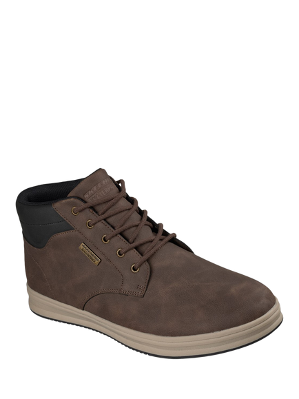 Skechers Palmiro Wallace Waterproof Ankle Boots, Chocolate - view 2, Chocolate