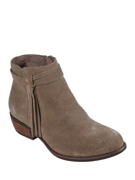 Skechers Texas Modern Western Suede Ankle Boots, Taupe - view 2, Taupe
