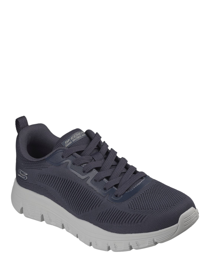 Skechers BOBS Sport B Lite Lace Up Trainers, Dark Navy - view 2, Dark Navy