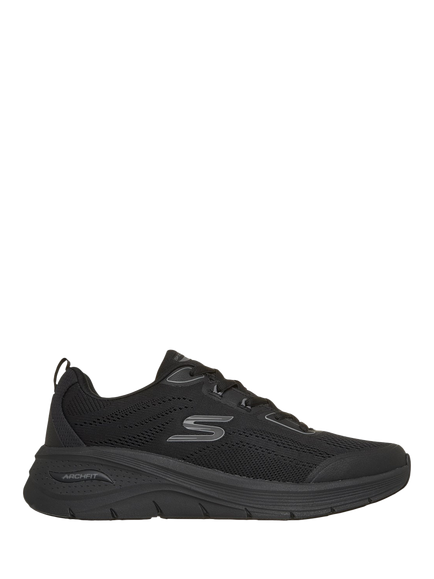 Skechers Arch Fit 3.0 Prawsper Lace Up Trainers, Black, Black