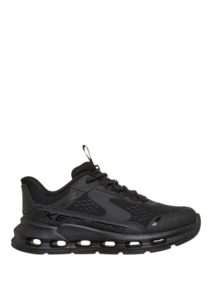 Skechers Kids' Glide-Step Vista Lane Bungee Lace Trainers, Black