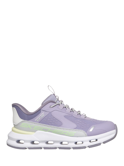 Skechers Kids' Glide-Step Vista Lane Bungee Lace Trainers, Purple
