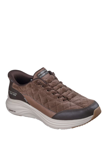Skechers Contour Foam Cosy Fit Slip-On Cordelux Trainers - view 2, Brown