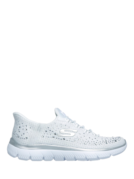 Skechers Slip-ins Summits Brilliant Shine Trainers, Natural White