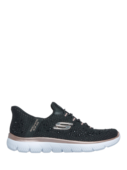 Skechers Slip-ins Summits Brilliant Shine Trainers, Black