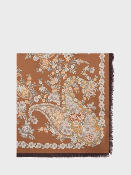 Gerard Darel Siloe Floral Scarf, Khaki Green