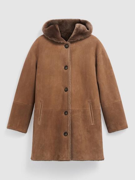 Gerard Darel Flora Leather Coat, Camel, Camel