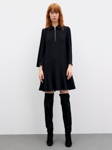 Gerard Darel Carla Half Zip Mini Dress, Black - view 2, Black