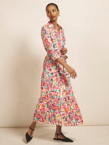 NRBY Astrid Viscose Dress, Multi, Multi