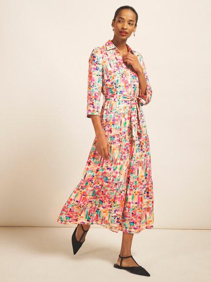 NRBY Astrid Viscose Dress, Multi - view 2, Multi