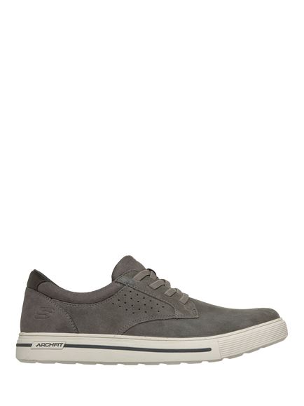 Skechers Relaxed Fit Arch Fit Solano 2.0 Rey Lace Up Trainers, Navy, Grey