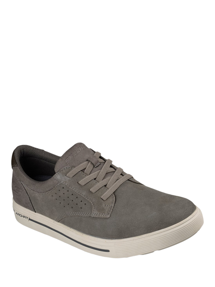 Skechers Relaxed Fit Arch Fit Solano 2.0 Rey Lace Up Trainers, Navy - view 2, Grey
