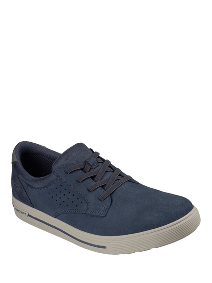 Skechers Relaxed Fit Arch Fit Solano 2.0 Rey Lace Up Trainers, Navy - view 2, Navy